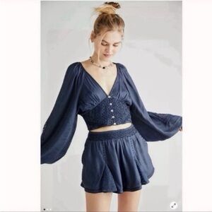 Free people NWOT southwest lace crochet resortwear vacation boho matching set